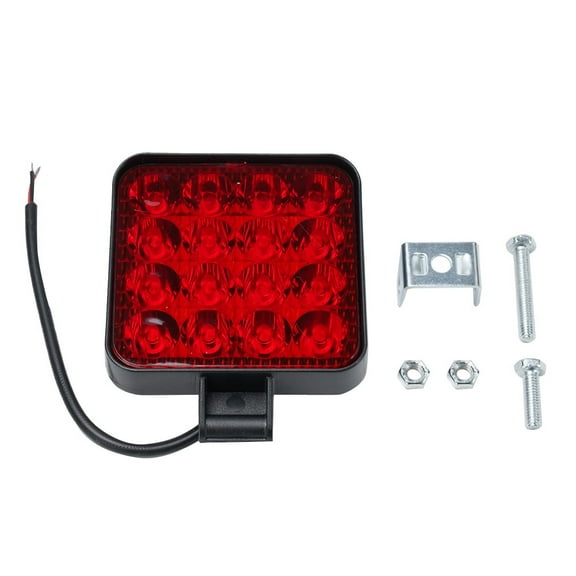 Coconut Ok 48W 16Led Work Light Pod Lighting Truck Off Road Tractor 12V 1Pcs,Red