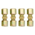 thumbnail image 1 of Coconut Ok 4Pcs Car Brake Line Fitting Brake Line Connector for Brake Pipe without Flanging Connectors Brake Line Connector Brass Unions, 1 of 9