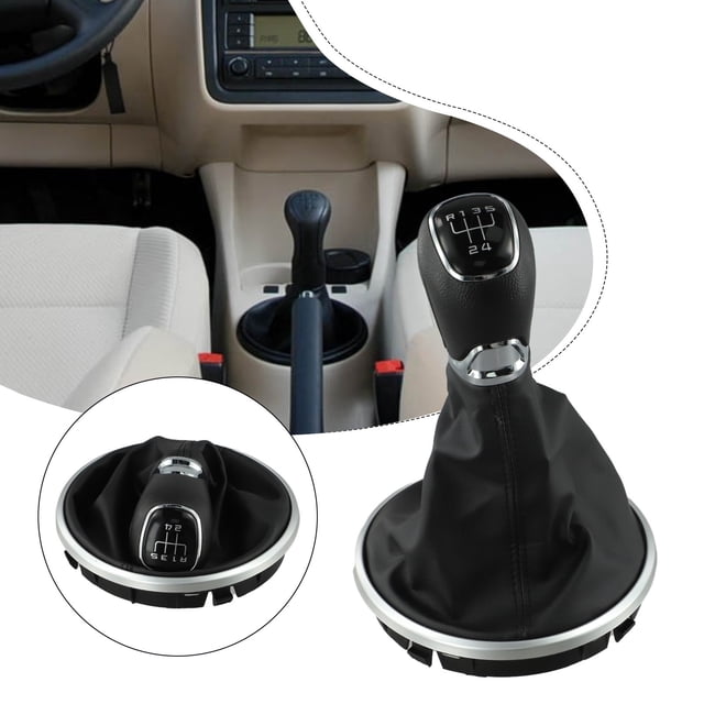 Pommeau De Vitesses Noir 5 Rapports Pour Skoda Fabia 2 II Et Roomster - Neuf, Référence 44647655