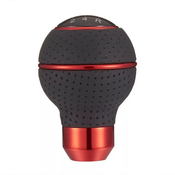 Coconut Ok 5 Speed Shift Knob Gear Stick Leather Shifter Fit Most Manual Cars Trucks,Red