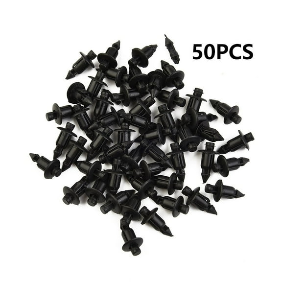 Coconut Ok 50 Pcs 6Mm Black Plastic Car Rivet Bike Fairing Trim Panel Fastener Clips for Honda for Ya Maha for Suzuki for