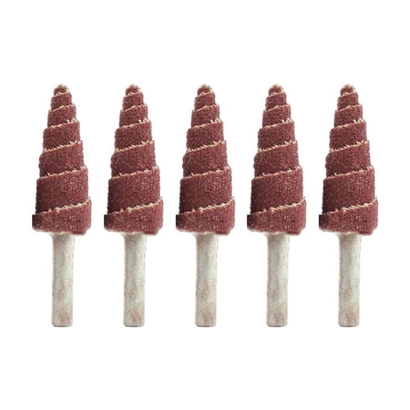 Coconut Ok 5Pcs 6Mm Shank 80 Grits Tapered Cone Sandpaper Grinding Heads Sanding Heads616mm