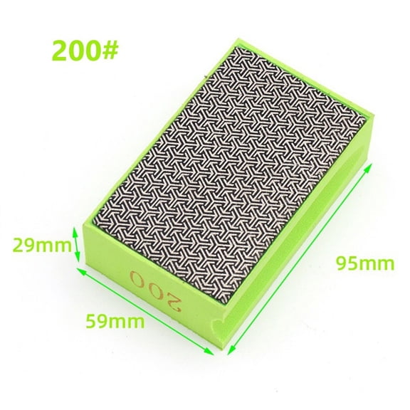 Coconut Ok 90X55Mm Diamond Polishing Hand Pad Block for Stone Polishing Tile Trimming Glass Burr Trimming Buffing Sponge Polishing Pads200#