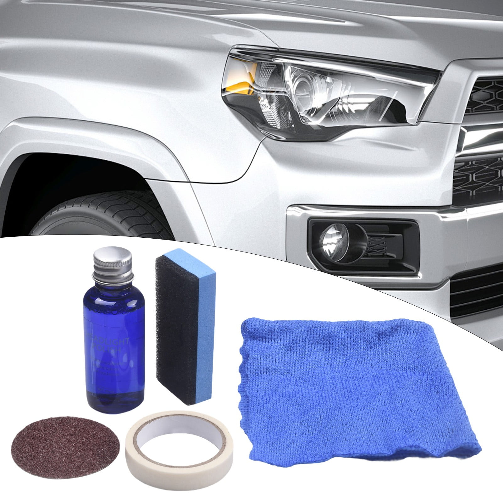Coconut Ok Car Headlight Restoration Set Fluid Repair Kit Plastic Light Polish Cleaner Fast 30Ml Auto Accessories Tools