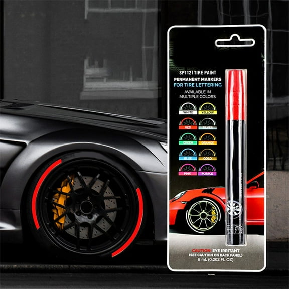 Coconut Ok Car Tire Sidewall Lettering White Letter Paint Marker Pen Cars Trucks Motorcycles Car Wash & Maintenance,Red