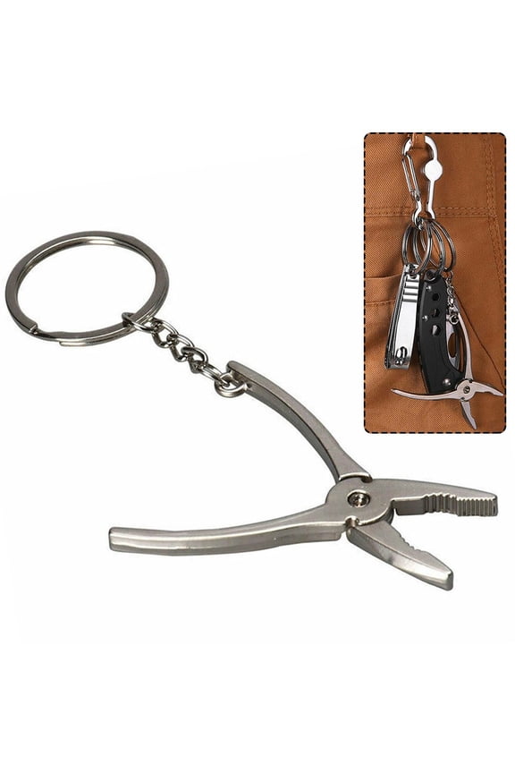 Key Tag Chain Keychain for Car Bike Bag Replacement Silver 1Pc Accessory Key Tag Metal Plier Replace Practical