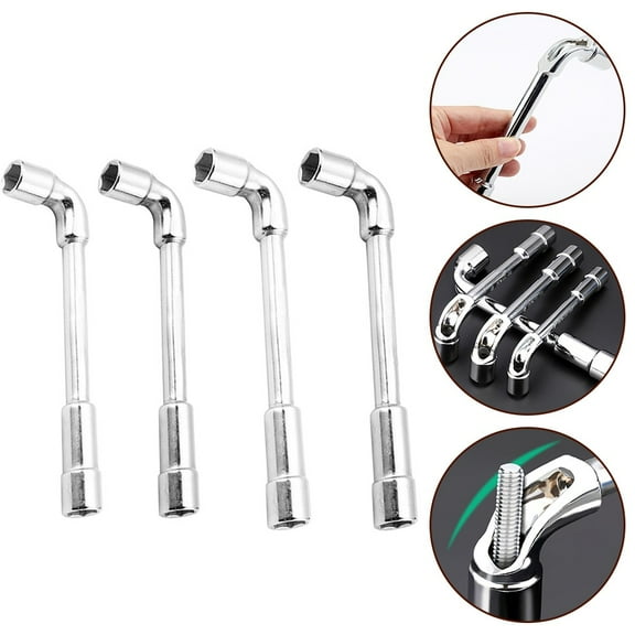 Coconut Ok L-Shaped Pipe Socket Wrench Car Repair Tool Shaped Hexagonal Spanner Hand Tool,8MM