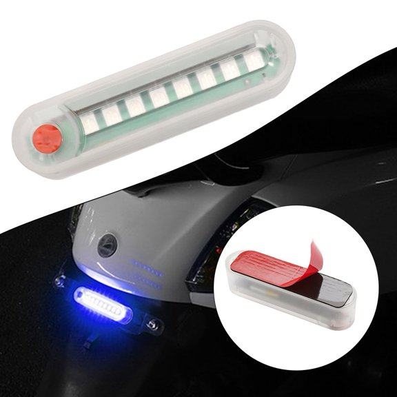 Coconut Ok Mini Led Solar Power Car Strobe Light Night Security Simulated Alarm Anti-Theft Anti-Rear Caution Lamp 5V 3W 2A,Blue