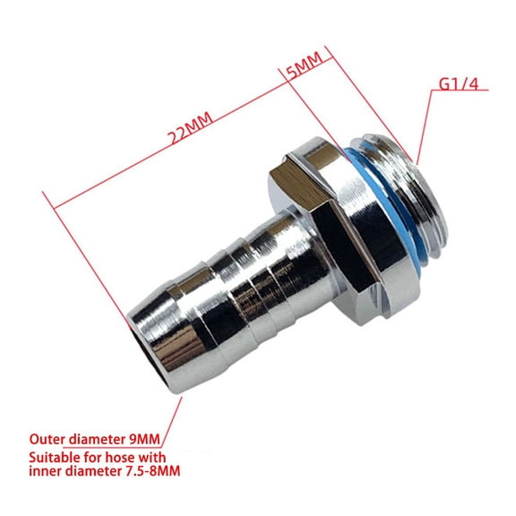Pc Water Cooling Barb Fitting Two-Touch Fitting G1/4 Thread Hosepagoda Connector
