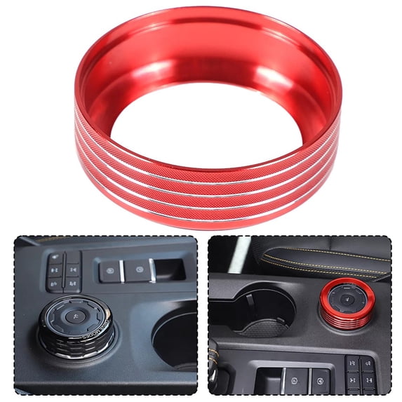 Coconut Ok Red Alloy Console Drive Mode Knob Trim Cover for ford T9 2023-2024