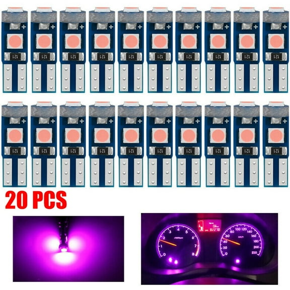 Coconut Ok T5 74 3-Smd Led Instrument Panel Dash Dashboard Gauge Light Bulb W3W 20Pcs