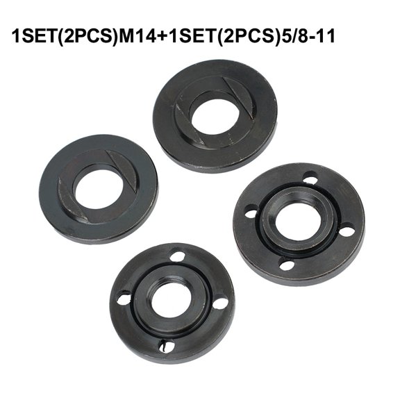Coconut Ok Thread Flange Nut 2Pcs/Kit M14+2Pcs/Kit 5/8-11 2X/Kit M14+2X/Kit 5/8-11 Angle Grinder Lock Metal Nice Portable