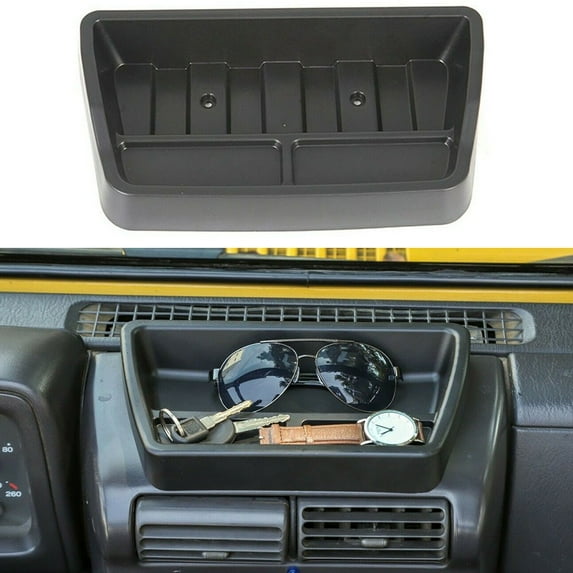 Coconut Ok organizer Tray for Jeep Tj Wrangler 1997-2006 Dashboard Storage Upper Dash Panel Car Accessories Dashboard Storage Box