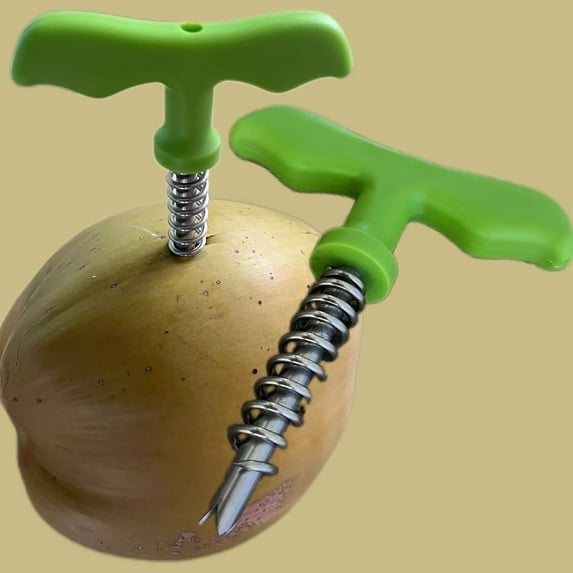 Coconut Opener Tool Efficient Fruit Preparation Durable Metal T Shaped Design For Fresh Coconuts Kitchen Gadget