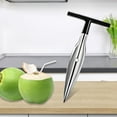 thumbnail image 1 of Coconut Opener Tool, Manual Drill Punching Device, Lightweight Stainless Steel Fruit Opener for Fresh Juice Extraction Kitchen Accessory, 1pc Coconutsnutss Opener Tool Drill Punch Tool, 1 of 7