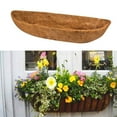 thumbnail image 1 of Coconut Palm Mat Coco Liners for Planters, Half Moon Shape Trough Coco Coir Coconut Fiber Replacement Liner planters for Outdoor Plants, 1 of 7