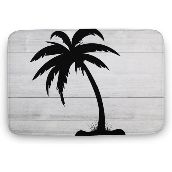 Coconut Palm Tree Beach Summer Palm Tree Door Mats Indoor Welcome Mat Palm Trees Front Door Mats Non Slip Entrance Rugs for Front Door Home Entryway Porch 16x24 Inch