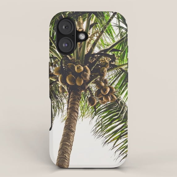 Coconut Palm Tree Green and Brown Tough Case for Apple iPhone ...