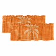 thumbnail image 1 of Coconut Palm Valances for Window 2 Pack, Coastal Tropical Tree Minimalist Orange Textured Window Valance Curtains for Kitchen, Rod Pocket Short Curtains for Bathroom Bedroom Decor, 54" x 18", 1 of 9