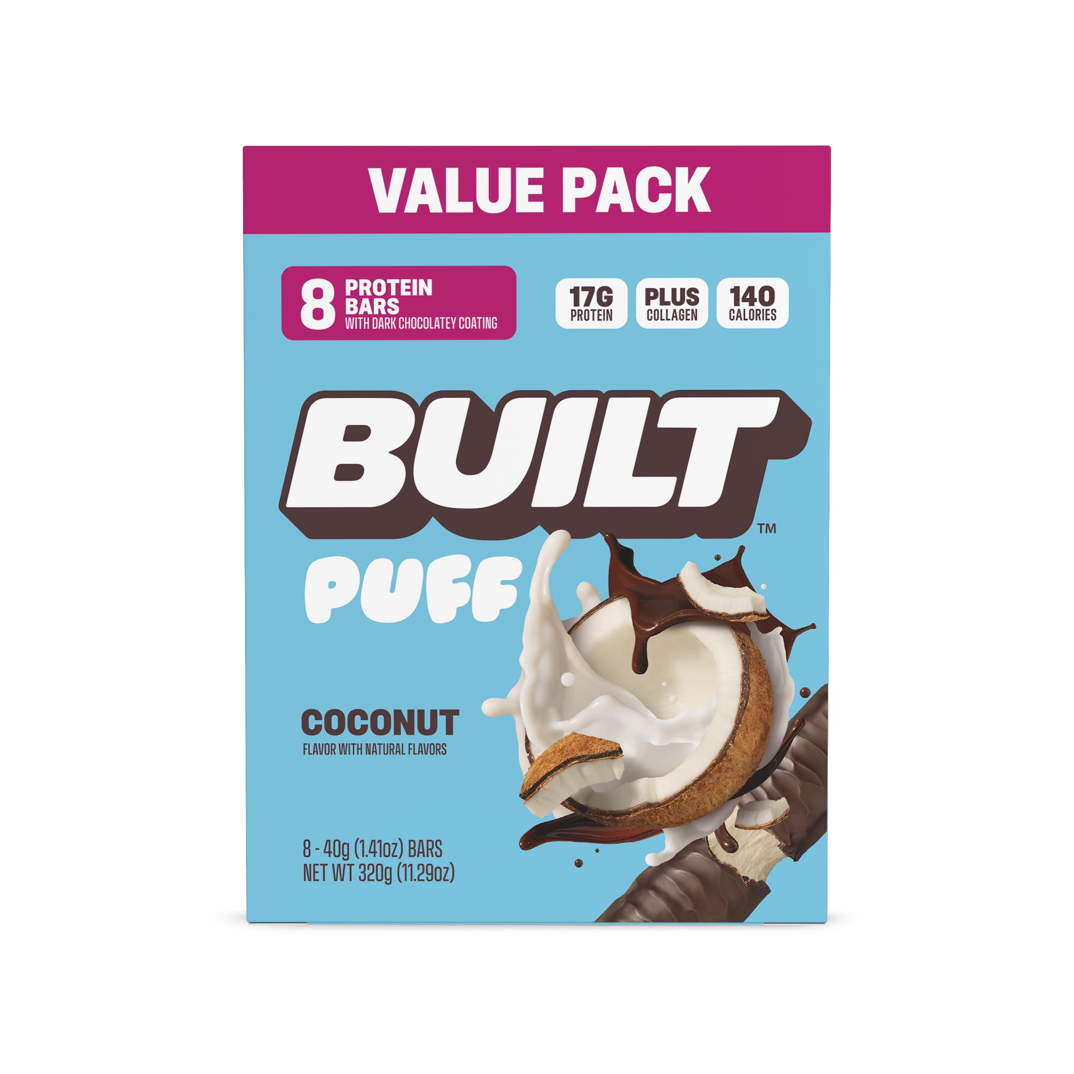 BUILT Puff Coconut 8ct