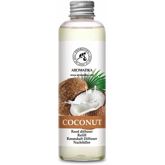 Coconut Reed Diffuser Refill 6.8 Fl Oz (200 ml) - Aromatherapy Room Fragrance - Home Air Freshener - Scented Diffuser