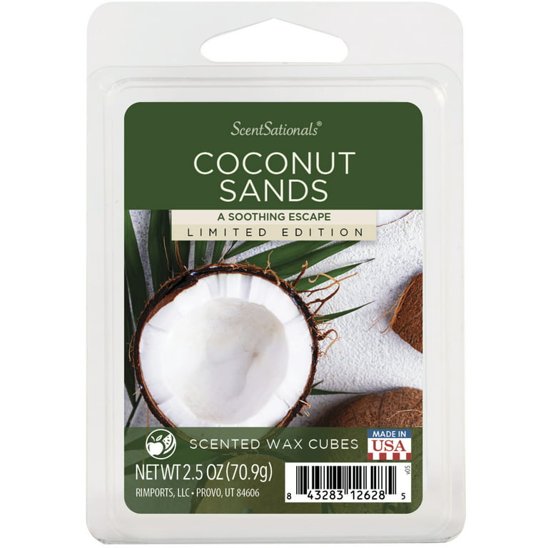 Coconut Sands Scented Wax Melts, ScentSationals, 2.5 oz (1-Pack)