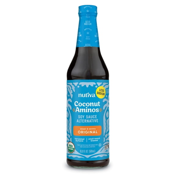 Nutiva, Coconut Aminos Organic Soy Free Seasoning Sauce & Marinade, 16.9 fl oz