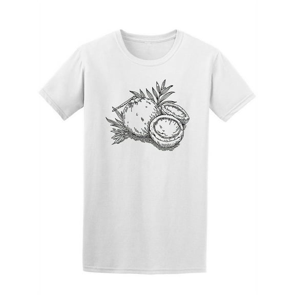 Coconut Simple Art T-Shirt Men -Image by Shutterstock, Male Large