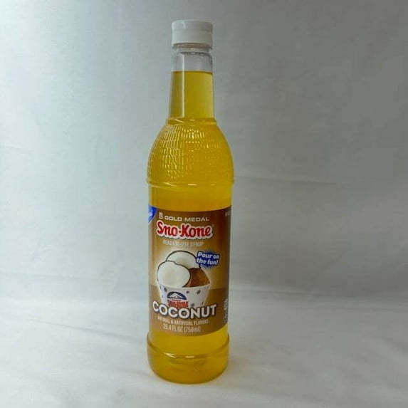 Coconut Snow Cone Syrup (25 oz x 2) - Sno-Treat Snow Cone Syrups for Shaved Ice, Sodas, & More - Slushie Syrups