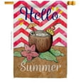 thumbnail image 1 of Coconut Summer Drinks Beverages Cocktail 28 x 40 in. Double-Sided Decorative Vertical House Flags for Decoration Banner Garden Yard Gift, 1 of 1