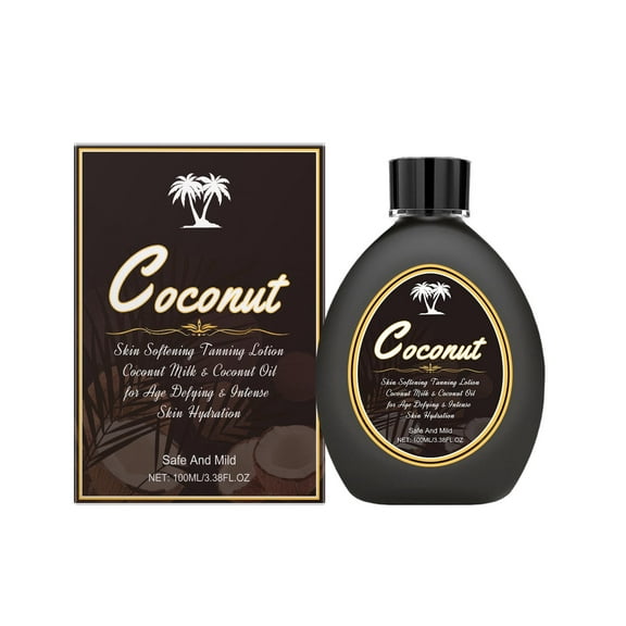 Coconut Tanning Bed Lotion, Tanning Accelerator Lotion, Tanning Lotion - Hydrating Dark Lotion,For Indoor Tanning Beds and Outdoor Sun Tan - Safe for Face, Body