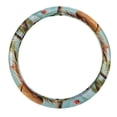 thumbnail image 1 of Coconut Tree 14.5 Inch Printing PVC Leather Car Wheel Cover Steering Wheel Cover Auto Accessories, 1 of 6