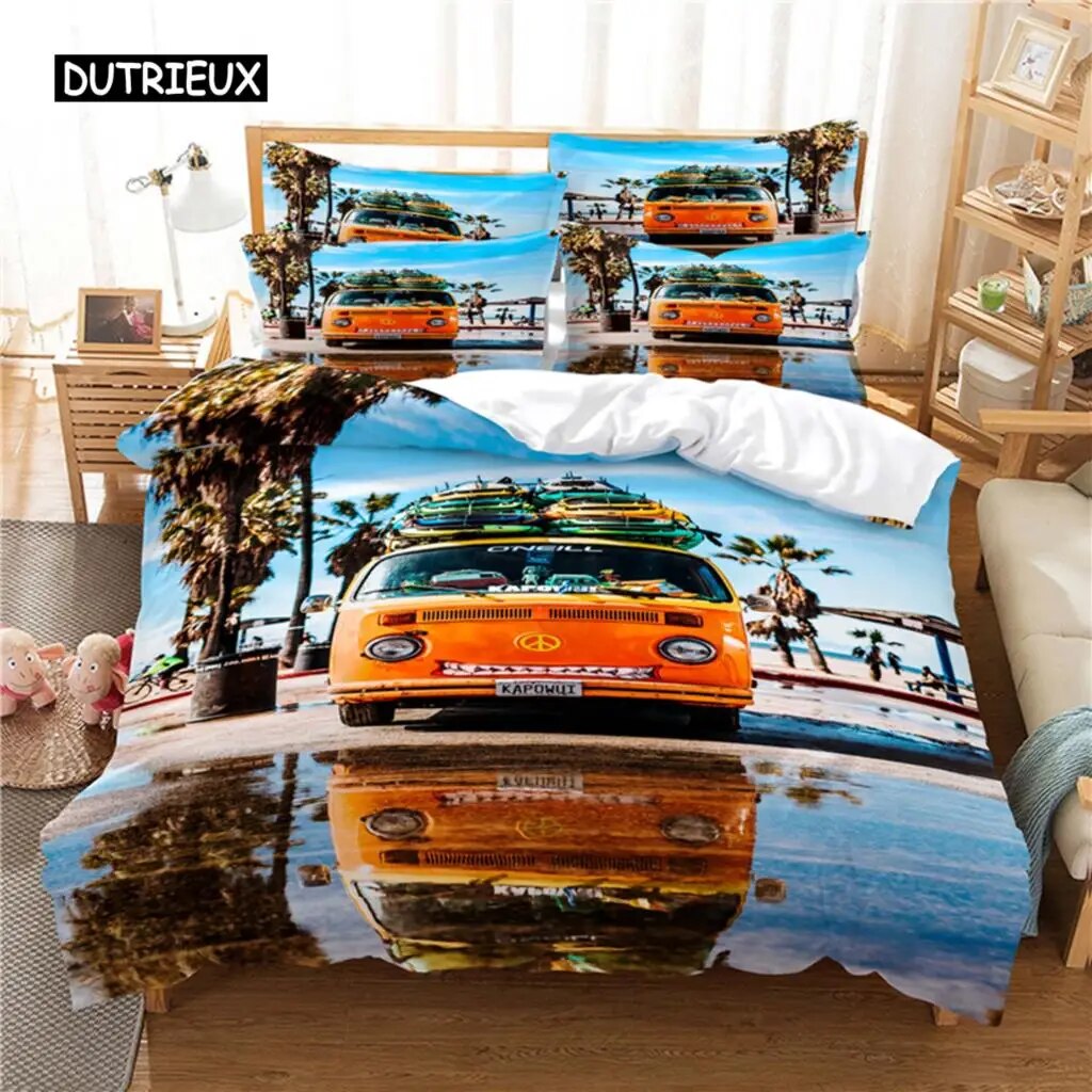 Coconut Tree Beach Bedding Set Duvet Cover Set 3d Bedding Digital