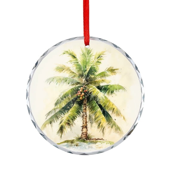 Coconut Tree Christmas Xmas Ornament Gifts for Women Vintage Green Leaf Holiday Ornaments