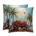 thumbnail image 1 of Coconut Tree Covers Inserts with Unique Patterns - Set of 2 Chair Pillow Covers, Available in 16x16, 18x18, 20x20 Inches for Any Occasion, 1 of 6