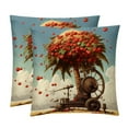 thumbnail image 1 of Coconut Tree Covers with Unique Patterns, Set of 2 Decorative Throw Pillow Inserts for Sofa Bed Couch, 16x16/18x18/20x20 Inches, Ideal for Home Decor and Gifting, 1 of 6