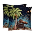 thumbnail image 1 of Coconut Tree Elegant Velvet Throw Pillow Covers Set with Unique Patterns - 16x16", 18x18", 20x20" - Pack of 2 for Chair Pillow Covers and Various Occasions, 1 of 6