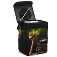 thumbnail image 1 of Coconut Tree Mini Trash Can for Car: Foldable, Leak-Proof with Lid, Hanging Storage Bag - Car Trash Bin, 1 of 1