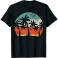 thumbnail image 1 of Coconut Tree Palm Vacation Tropical Summer T-Shirt Black 4X-Large, 1 of 4