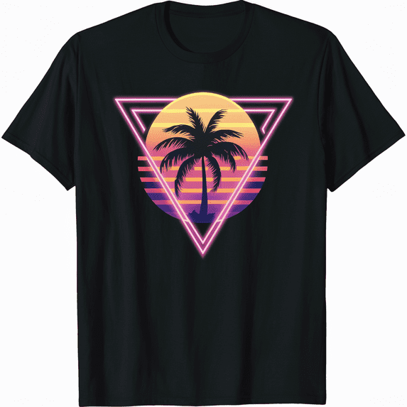 Coconut Tree Palm Vacation Tropical Summer Vintage T-Shirt