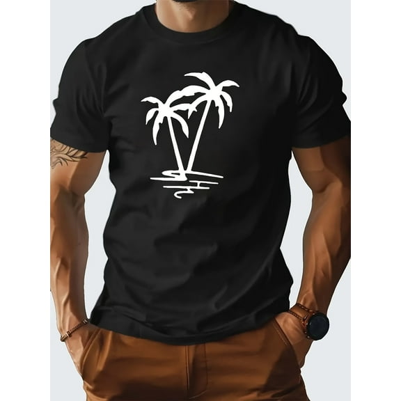 Coconut Tree Pure Cotton Men's Tshirt Comfort Fit