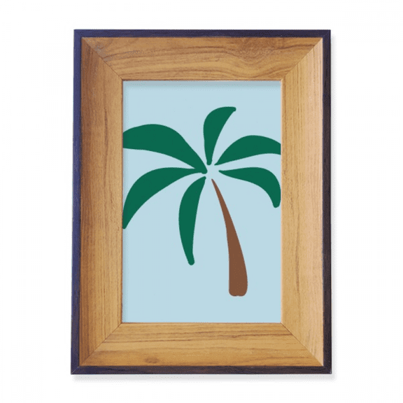 Coconut Tree Simple Cartoon Photo Frame Exhibition Display Art Desktop Painting