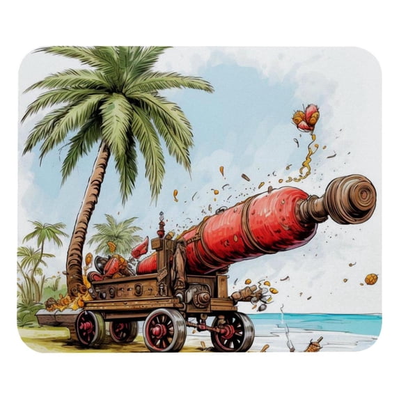 Coconut Tree Square Desk Pad Mouse Mat Gaming Mousepad, 8.3x9.8 Inch, Non-Slip Rubber Bottom, Printed, Suitable for Office and Gaming