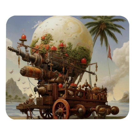 Coconut Tree Square Gaming Mouse Pad, 8.3x9.8 Inch Non-Slip Rubber Bottom Printed Mousepad for Office and Gaming
