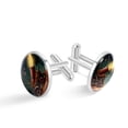 thumbnail image 1 of Coconut Tree Stylish Shirt Cufflink Set Made of Stainless Steel for Formal Wear - for Weddings and Special Occasions - Silver Jewelry Option Available, 1 of 6