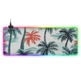 thumbnail image 1 of Coconut Trees RGB Gaming Mouse Pad Large Keyboard Mat Rubber Base 13 Light Modes, 1 of 6