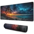 thumbnail image 1 of Coconut Trees Seaside Mouse Mat, Natural Scenery Rectangle Large Non-Slip Rubber Gaming Mouse Pad with Stitched Edges, Office Mouse Pad for Women Men Kids, 31.5x11.8in, 1 of 7