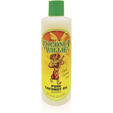 Coconut Willie 8 oz. Coconut Oil, Unscented 100% Pure Made in Hawaii