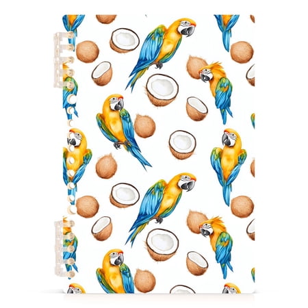 Coconut and Bird Notebooks 1-subject Journal 60 Sheets A5 College Ruled Paper Detachable Ring 8.3"x5.7"