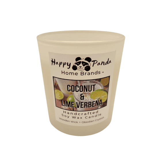 Coconut and Lime Verbena 10ooz. Scented Candle | Happy Panda Home Brands